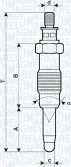 Magneti Marelli 062583003304 - Свеча накаливания unicars.by