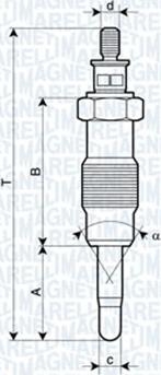 Magneti Marelli 062582804304 - Свеча накаливания unicars.by