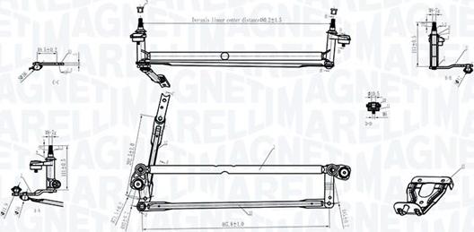 Magneti Marelli 085570177010 - Система тяг и рычагов привода стеклоочистителя unicars.by