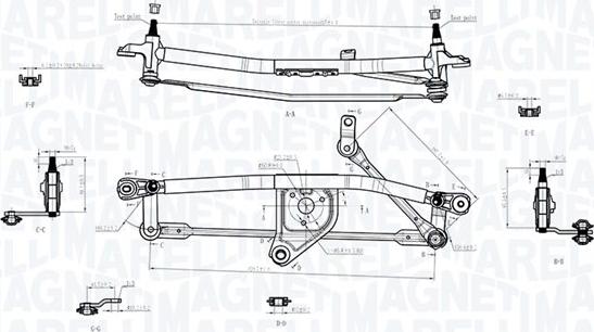 Magneti Marelli 085570723010 - Система тяг и рычагов привода стеклоочистителя unicars.by