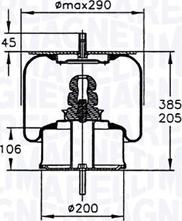 Magneti Marelli 030607020151 - Кожух пневматической рессоры unicars.by