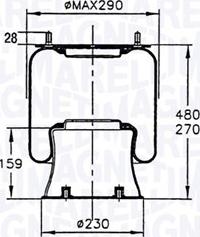 Magneti Marelli 030607020100 - Кожух пневматической рессоры unicars.by