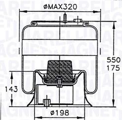 Magneti Marelli 030607020118 - Кожух пневматической рессоры unicars.by