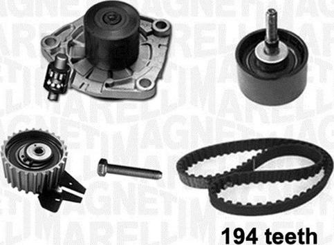 Magneti Marelli 341404050001 - Водяной насос + комплект зубчатого ремня ГРМ unicars.by