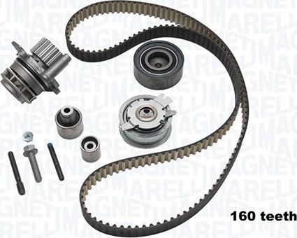 Magneti Marelli 341404080002 - Водяной насос + комплект зубчатого ремня ГРМ unicars.by