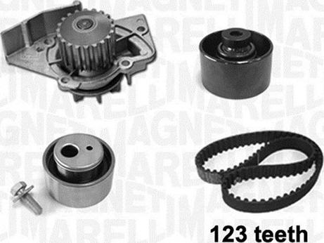 Magneti Marelli 341404160001 - Водяной насос + комплект зубчатого ремня ГРМ unicars.by