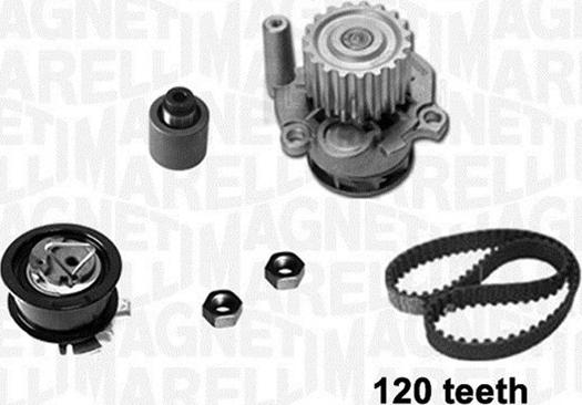 Magneti Marelli 341404790001 - Водяной насос + комплект зубчатого ремня ГРМ unicars.by