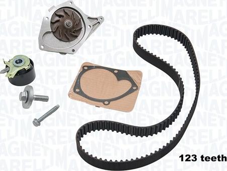 Magneti Marelli 341404730002 - Водяной насос + комплект зубчатого ремня ГРМ unicars.by