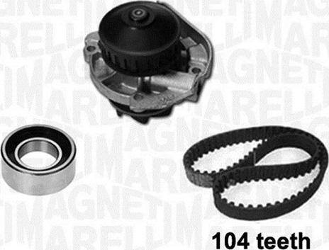 Magneti Marelli 341405660001 - Водяной насос + комплект зубчатого ремня ГРМ unicars.by