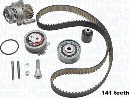 Magneti Marelli 341405860001 - Водяной насос + комплект зубчатого ремня ГРМ unicars.by