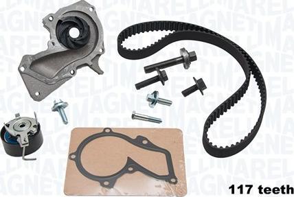 Magneti Marelli 341405780001 - Водяной насос + комплект зубчатого ремня ГРМ unicars.by