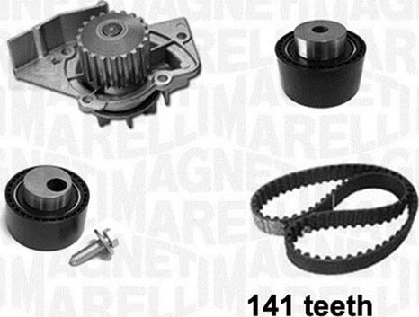 Magneti Marelli 341401900001 - Водяной насос + комплект зубчатого ремня ГРМ unicars.by