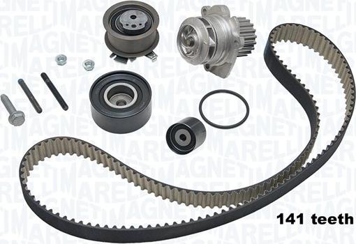 Magneti Marelli 341401450001 - Водяной насос + комплект зубчатого ремня ГРМ unicars.by