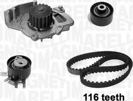 Magneti Marelli 341401690001 - Водяной насос + комплект зубчатого ремня ГРМ unicars.by