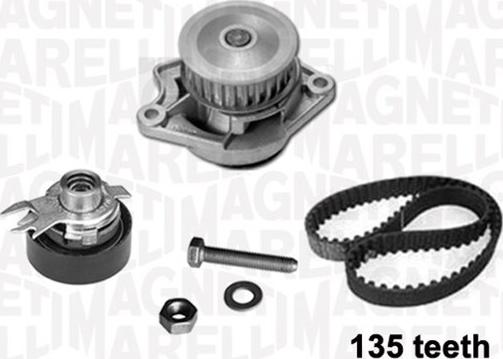 Magneti Marelli 341401370002 - Водяной насос + комплект зубчатого ремня ГРМ unicars.by