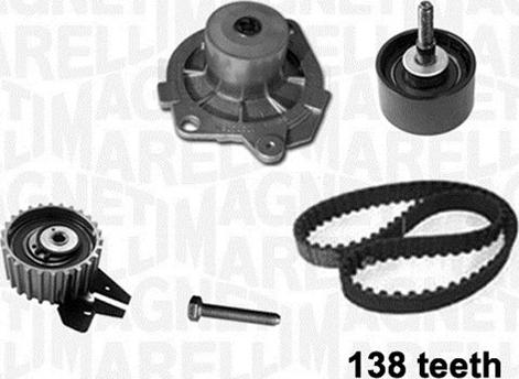 Magneti Marelli 341403980001 - Водяной насос + комплект зубчатого ремня ГРМ unicars.by