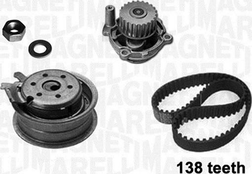 Magneti Marelli 341403640001 - Водяной насос + комплект зубчатого ремня ГРМ unicars.by