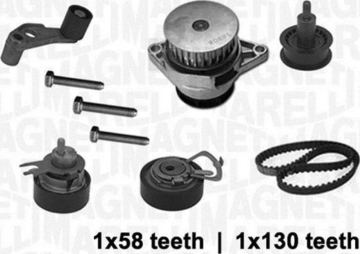 Magneti Marelli 341403680002 - Водяной насос + комплект зубчатого ремня ГРМ unicars.by