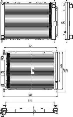 Magneti Marelli 359000310030 - Радиатор, охлаждение двигателя unicars.by