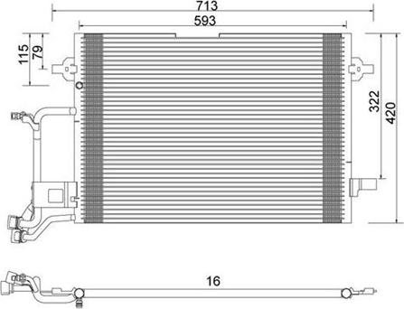 Magneti Marelli 359003220050 - Конденсатор кондиционера unicars.by