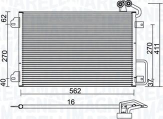 Magneti Marelli 350203938000 - Конденсатор кондиционера unicars.by