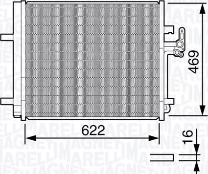 Magneti Marelli 350203645000 - Конденсатор кондиционера unicars.by