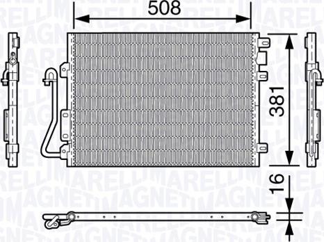 Magneti Marelli 350203658000 - Конденсатор кондиционера unicars.by