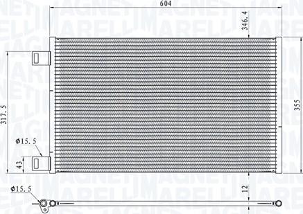 Magneti Marelli 350203860000 - Конденсатор кондиционера unicars.by