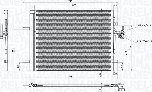 Magneti Marelli 350203873000 - Конденсатор кондиционера unicars.by