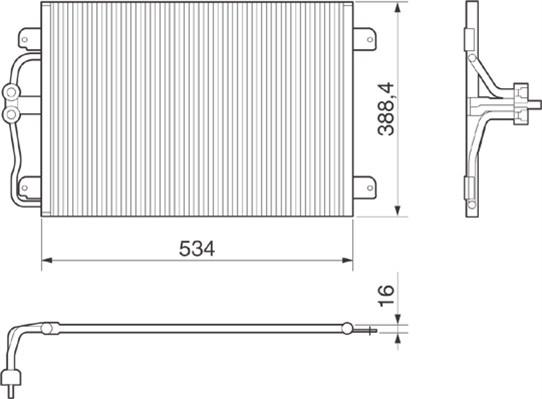 Magneti Marelli 350203215000 - Конденсатор кондиционера unicars.by