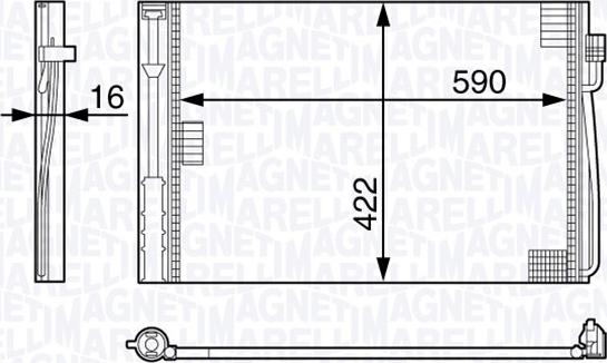 Magneti Marelli 350203704000 - Конденсатор кондиционера unicars.by