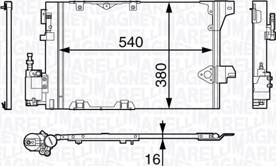 Magneti Marelli 350203703000 - Конденсатор кондиционера unicars.by