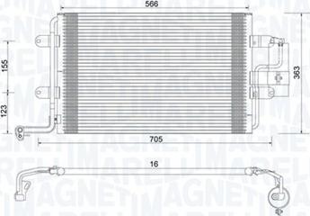 Magneti Marelli 350203735000 - Конденсатор кондиционера unicars.by