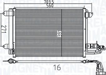 Magneti Marelli 350203737000 - Конденсатор кондиционера unicars.by