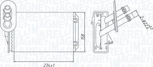 Magneti Marelli 350218492000 - Теплообменник, отопление салона unicars.by