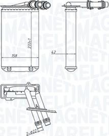 Magneti Marelli 350218445000 - Теплообменник, отопление салона unicars.by