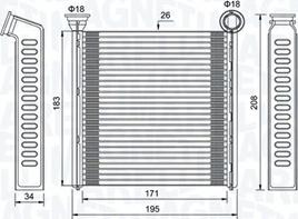 Magneti Marelli 350218448000 - Теплообменник, отопление салона unicars.by