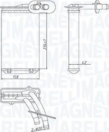 Magneti Marelli 350218447000 - Теплообменник, отопление салона unicars.by