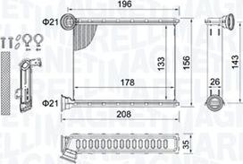 Magneti Marelli 350218459000 - Теплообменник, отопление салона unicars.by