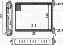 Magneti Marelli 350218464000 - Теплообменник, отопление салона unicars.by