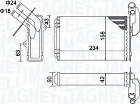 Magneti Marelli 350218405000 - Теплообменник, отопление салона unicars.by