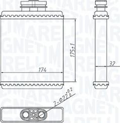 Magneti Marelli 350218412000 - Теплообменник, отопление салона unicars.by