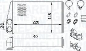 Magneti Marelli 350218438000 - Теплообменник, отопление салона unicars.by