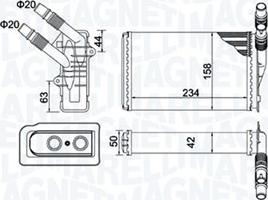 Magneti Marelli 350218433000 - Теплообменник, отопление салона unicars.by