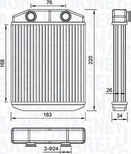 Magneti Marelli 350218516000 - Теплообменник, отопление салона unicars.by