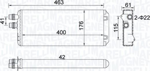 Magneti Marelli 350218325000 - Теплообменник, отопление салона unicars.by