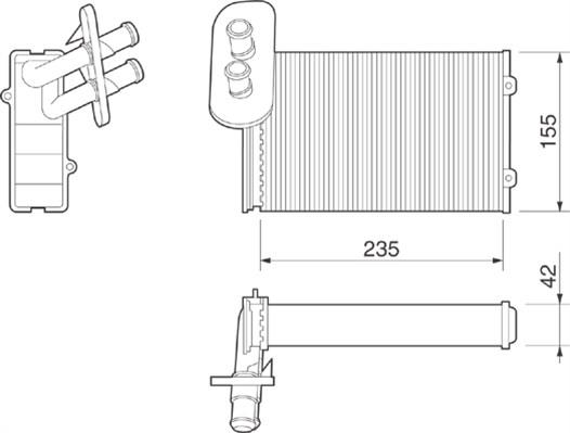 Magneti Marelli 350218211000 - Теплообменник, отопление салона unicars.by