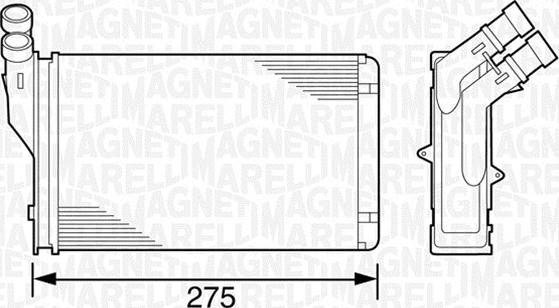 Magneti Marelli 350218221000 - Теплообменник, отопление салона unicars.by