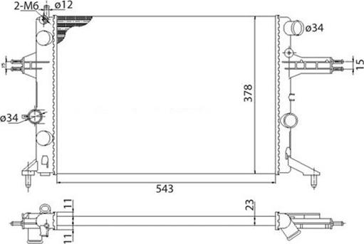 Magneti Marelli 350213960003 - Радиатор, охлаждение двигателя unicars.by