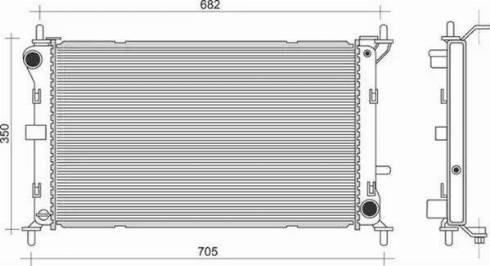 Magneti Marelli 350213910000 - Радиатор, охлаждение двигателя unicars.by